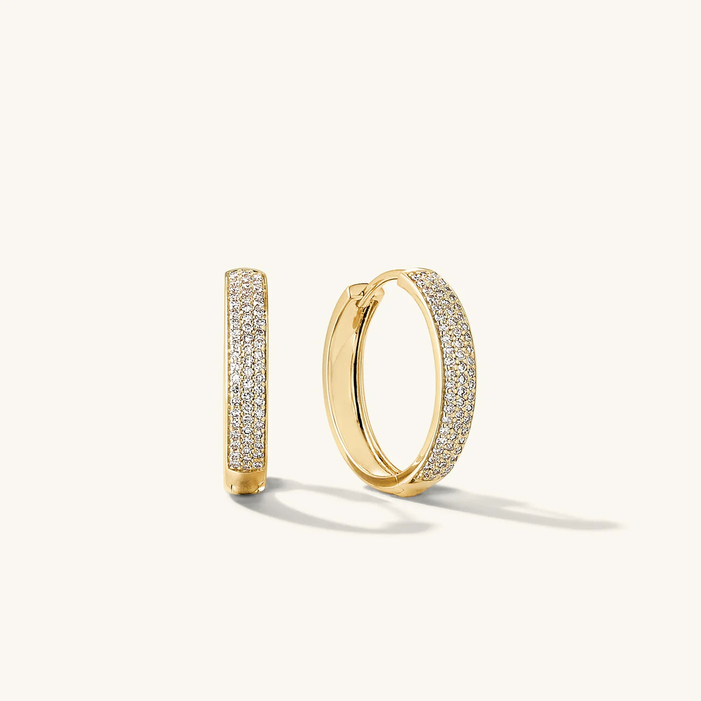 Dune Diamond Medium Hoops