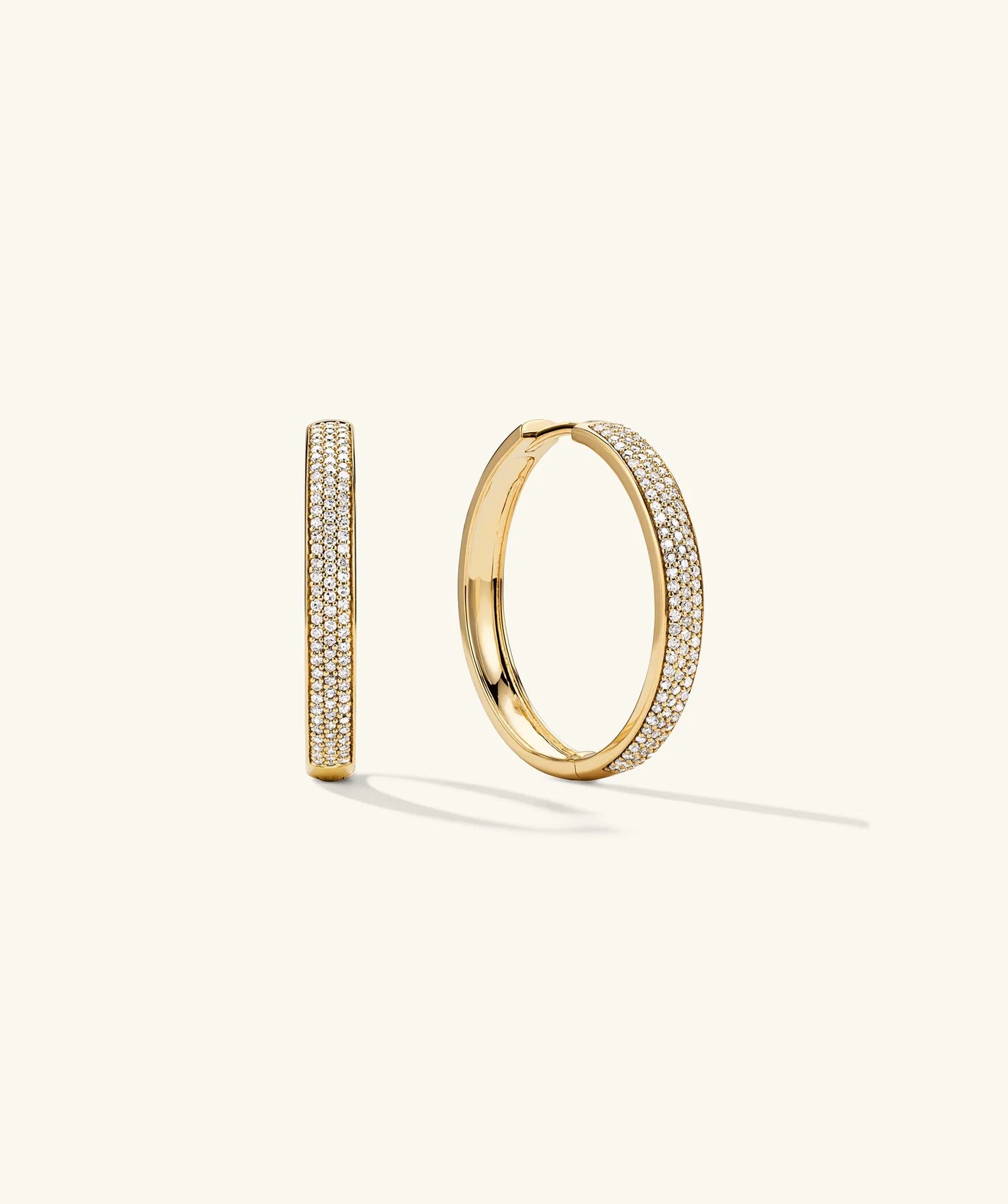 Dune Diamond Large Hoops