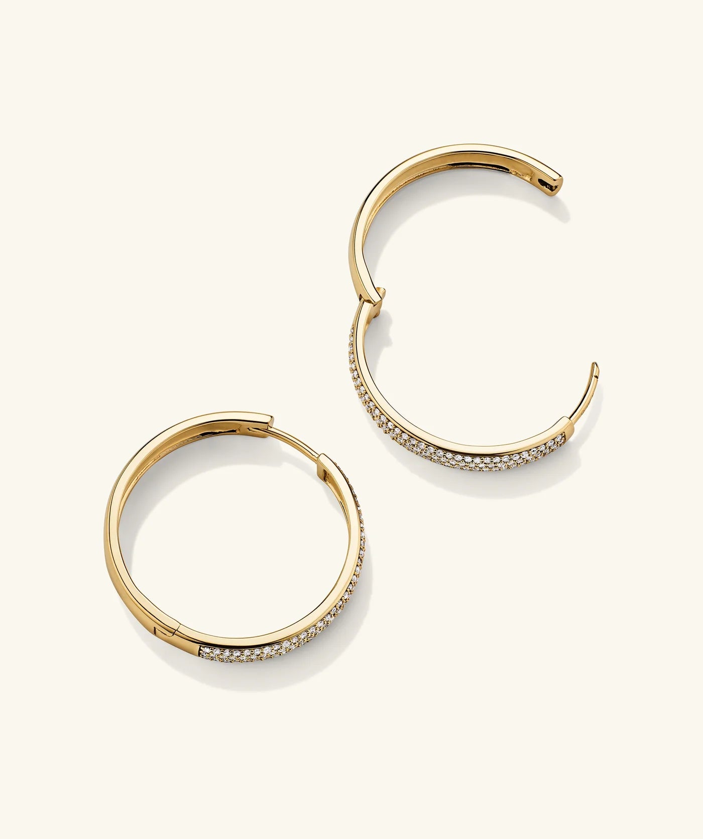Dune Diamond Large Hoops